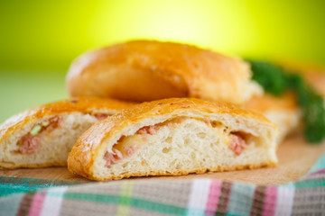 baked bread stuffed with cheese