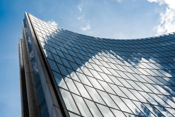Fototapeta premium Biuro biznesowe wieżowca, budynek korporacyjny w London City