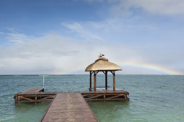 rainbow and jetty