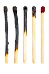 Range of matches closeup