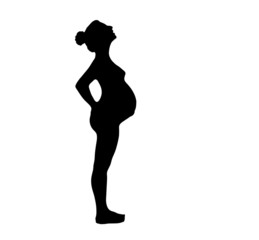 Fototapeta premium Pregnancy women silhouette