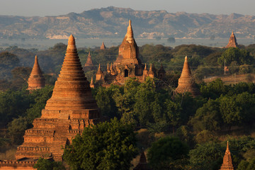 Temples of Bagan (Pagan) at sunrise, Myanmar