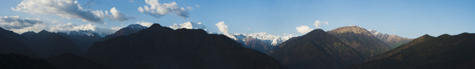 Clouds over the mountains, Himalayas, Uttarakhand, India