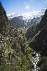 Fototapeta na wymiar Yamuna River at Yamunotri, Garhwal Himalayas, Uttarkashi Distric