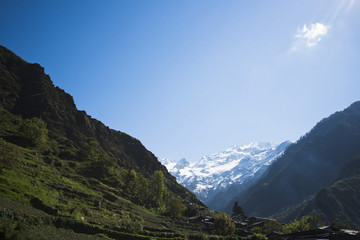 Mountains with valley, Yamunotri, Garhwal Himalayas, Uttarkashi