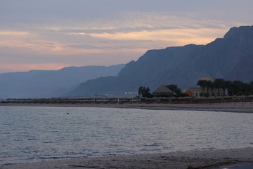 Закат в горах у Красного моря