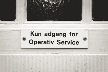 Kun adgang for Operative Service