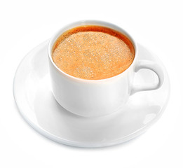 Cup of coffee isolated on white