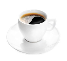 Cup of coffee isolated on white
