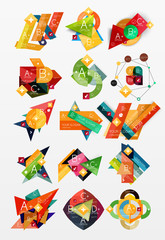 Paper graphics infographic web layouts