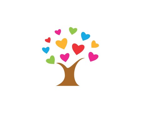 Love tree 1 logo icon template