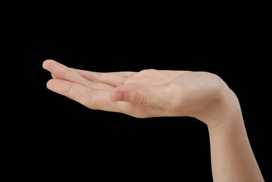 White hand on black