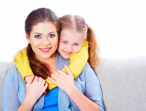 Woman with cild girl.