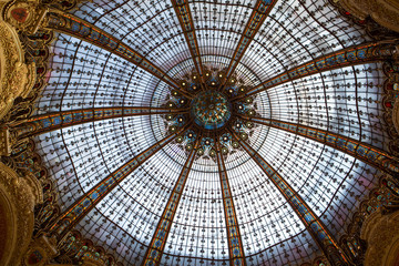 Galeries Lafayette interior in Paris.