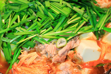 Kimchi casserole or Kimuchi Nabe in Japan