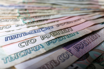 Stack of money close up