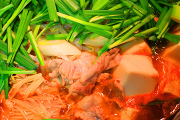 Kimchi casserole or Kimuchi Nabe in Japan