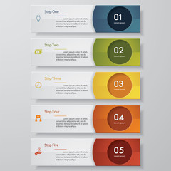 Design clean number banners template. Vector.