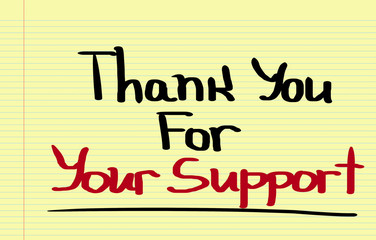 Thank You For Your Support Concept