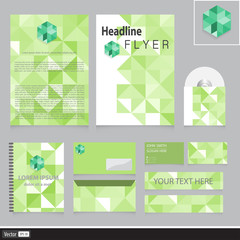 Unusual corporate identity with triangles for your company. 