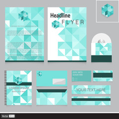 Creative corporate identity with triangles for your company. 