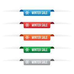 Winter sale paper tag labels
