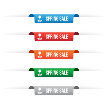 Spring sale paper tag labels