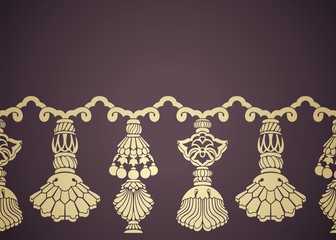 wedding card design, paisley floral pattern , India