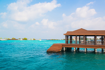 Tourist transportation motorboats in Male, Maldives