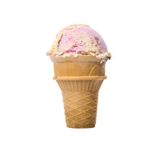 Mix flavored ice cream in cup ice cream cone 