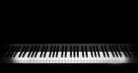 piano keys on black piano