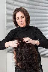 Woman at the hair salon