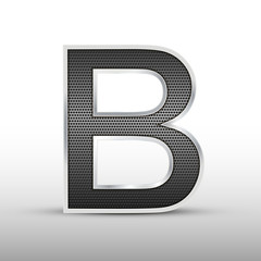 3d speaker grille letter B