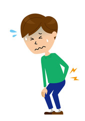 男性　腰痛　ぎっくり腰