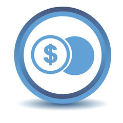 Blue Dollar coin icon