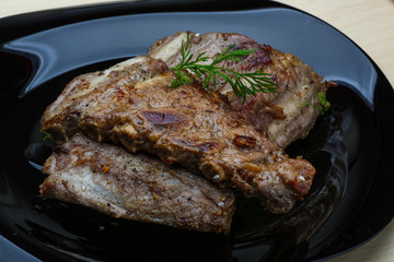 Roasted pork ribs