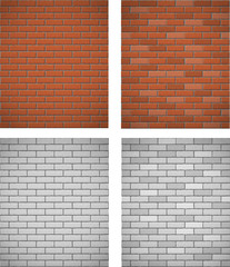 wall of white and red brick seamless background
