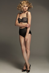 Naklejka premium Stunning lady wearing sensual lingerie