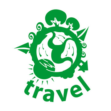vector logo journey around the planet