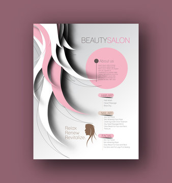 Beauty Care & Salon Back Flyer & poster Template