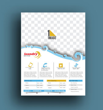 Laundry Service Flyer & Poster Template.