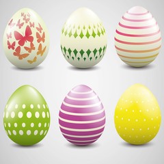 Six Easter eggs