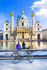 Naklejka premium Vienna - famous St. Charle's church