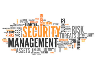 Fototapeta premium Word Cloud Security Management