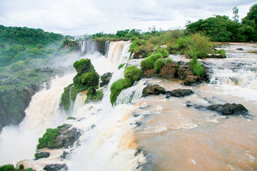 Iguazu falls on the border of Argentina and Brazil