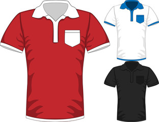 Vector Mens short sleeve t-shirt polo design templates