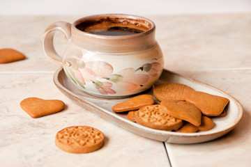 Coffee and cookies.