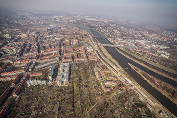 aerial view of Wroclaw city center