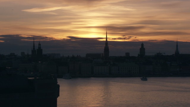 Sweden Stockholm sunset time lapse