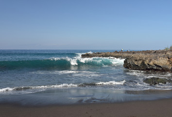 plage de sable noir